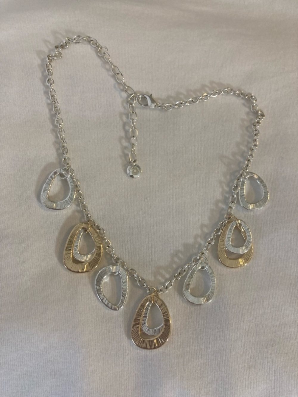 Gloria Vanderbilt Two Tone Dangle Necklace - Picture 5 of 7